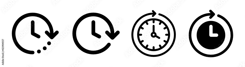 Future next events vector icon isolated on white background. Clock go forward in time. Future next events vector icon isolated on white background. Clock go forward in time.
