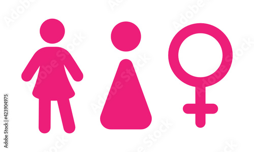 Female gender symbol pink vector illustration graphic design.