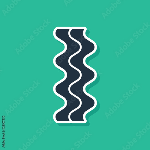 Set Bacon stripe icon isolated on black and white background. Vector