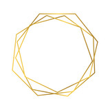 Gold geometric polygonal frame