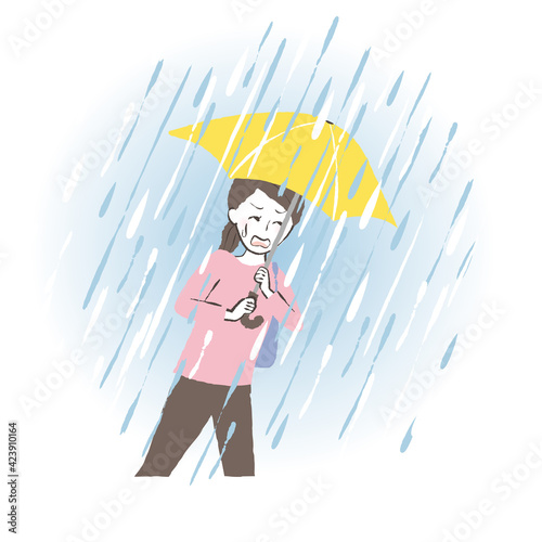 simple illustration of rainy season