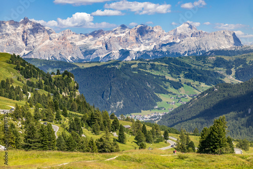 View of the Dolomites from Gardena Pass, South Tyrol, Italy © philipbird123