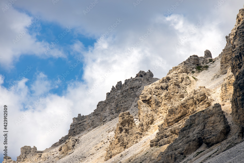 View near the Three Peaks in the Dolomites