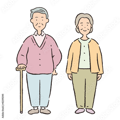 人物_お年寄り_夫婦