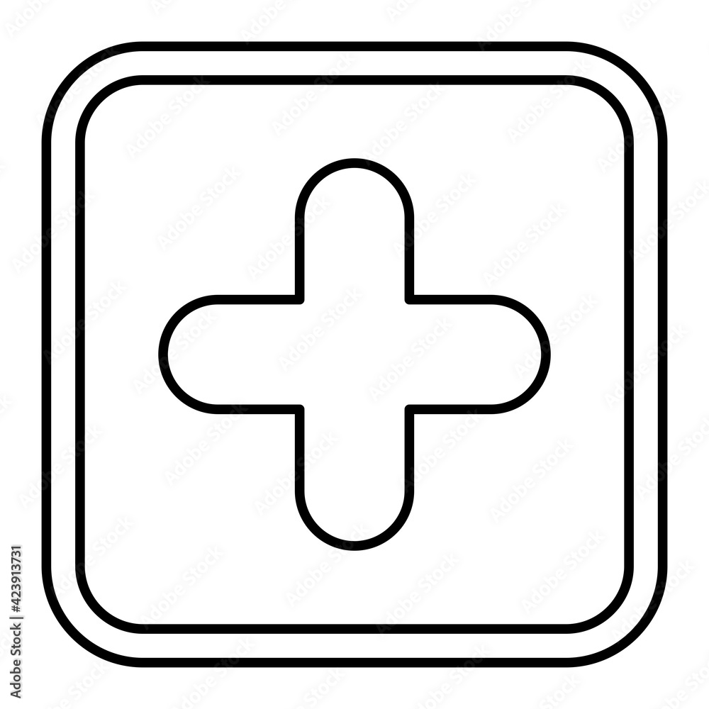 Vector Add Outline Icon Design Vector Add Outline Icon Design
