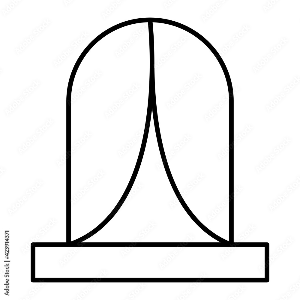 Vector Window Outline Icon Design