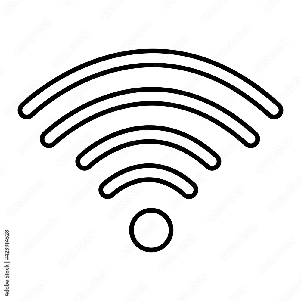 Vector Wifi Outline Icon Design Vector Wifi Outline Icon Design