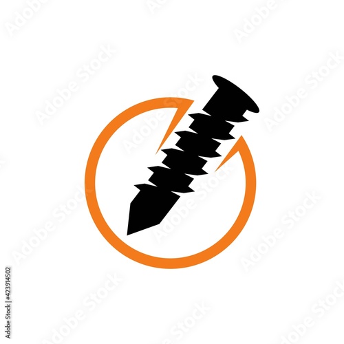 bolt or screw logo design