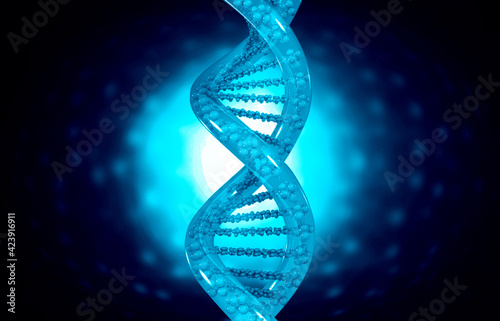 DNA structure scientific background. 3d illustration.