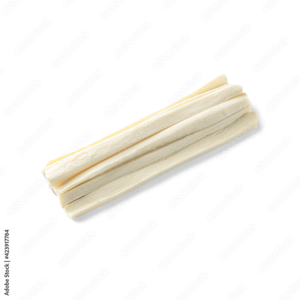The cheese was original. No packaging. Beer snack. View from above. White background. Isolated. The cheese was original. No packaging. Beer snack. View from above. White background. Isolated.