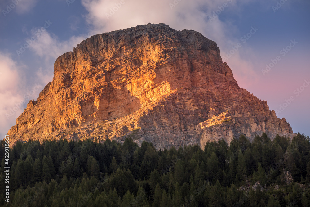 View of the Dolomites from Colfosco, South Tyrol, Italy