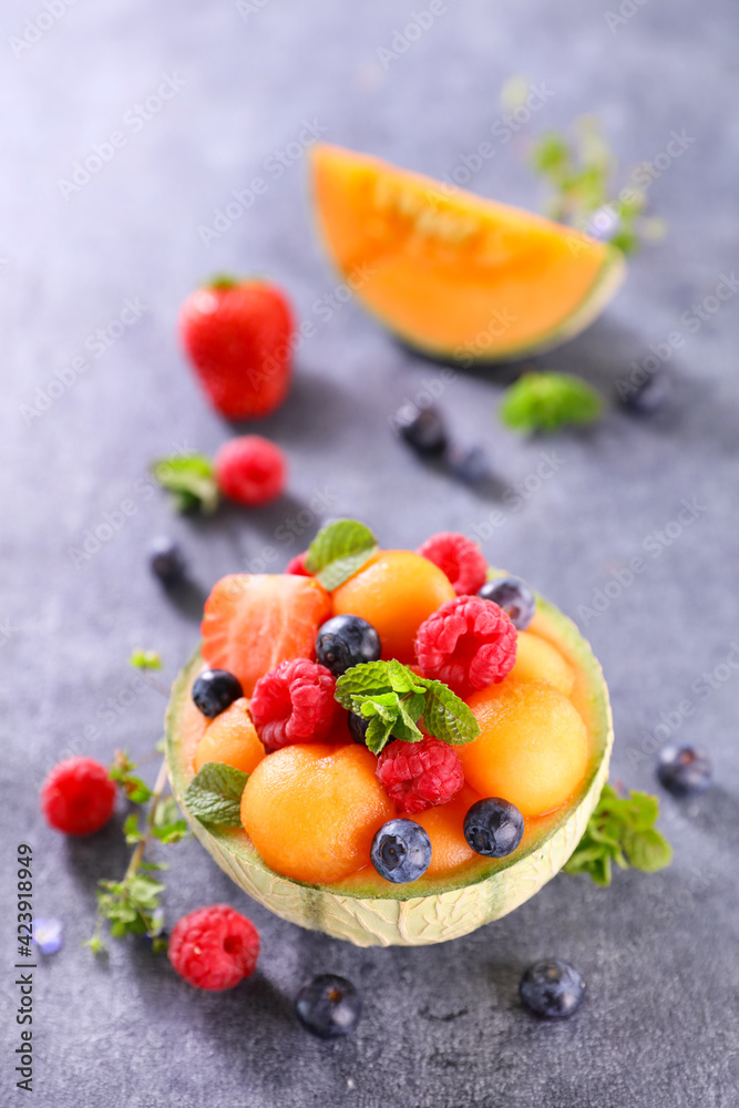 fruit salad with melon and berry fruit fruit salad with melon and berry fruit