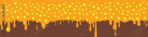 Colorful glaze for baked products. Glaze topping for donuts, cupcakes and Easter cakes. Vector Illustration