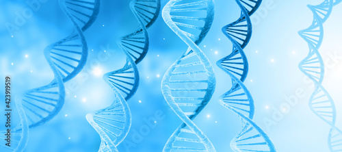 DNA structure scientific background. 3d illustration.