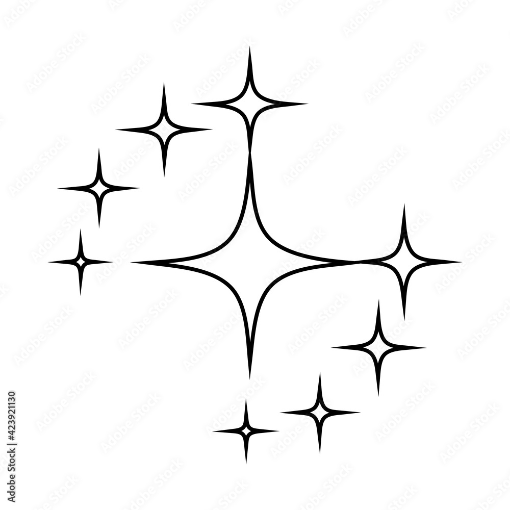 Star icon. Sparkle illustration sign. shining burst symbol. Twinkling logo. Star icon. Sparkle illustration sign. shining burst symbol. Twinkling logo.