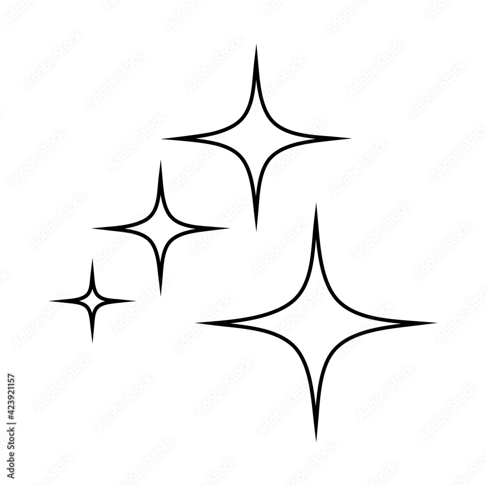 Star icon. Sparkle illustration sign. shining burst symbol. Twinkling logo. Star icon. Sparkle illustration sign. shining burst symbol. Twinkling logo.