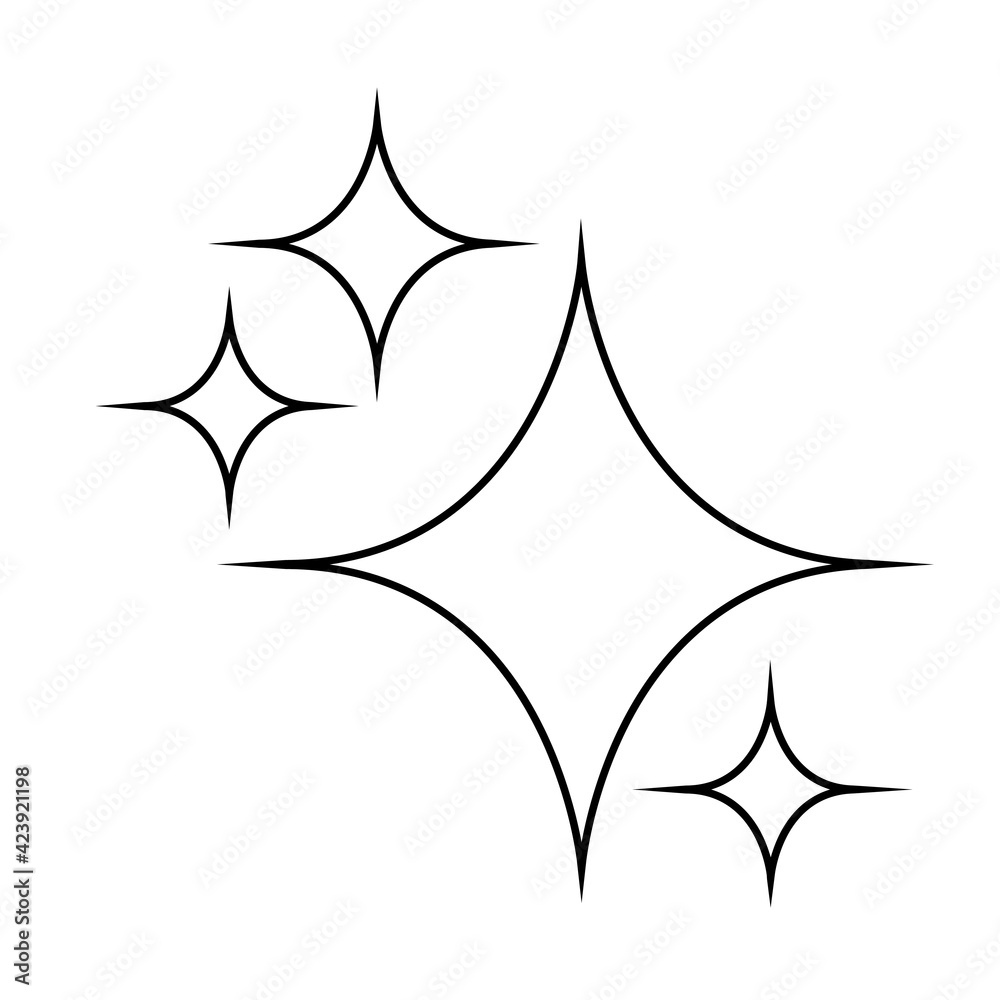 Star icon. Sparkle illustration sign. shining burst symbol. Twinkling logo. Star icon. Sparkle illustration sign. shining burst symbol. Twinkling logo.