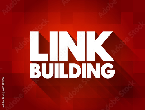 Link Building text quote, concept background