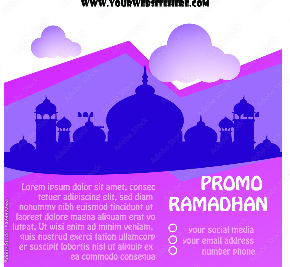 Templates for sales on social media edition of Ramadan can be edited