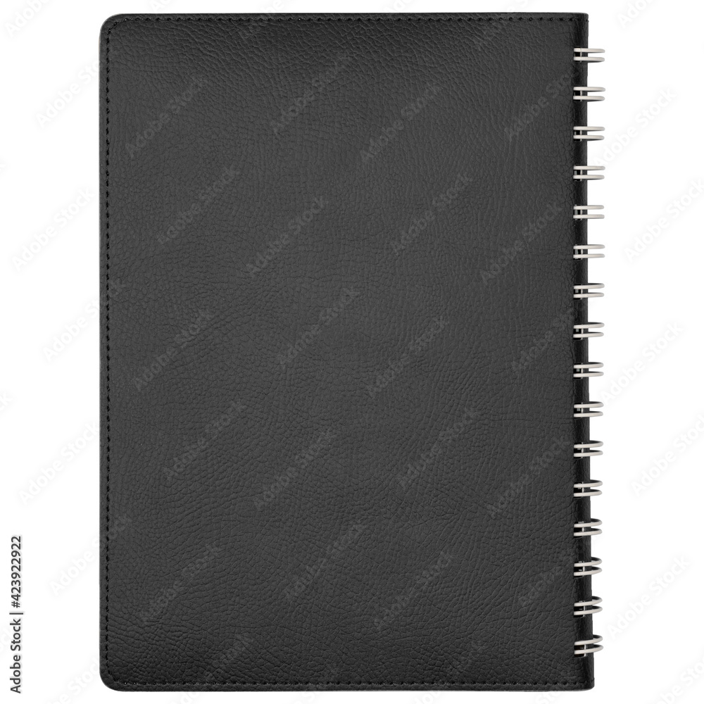 Black diary, notebook, school notebook, notepad on a white background Black diary, notebook, school notebook, notepad on a white background