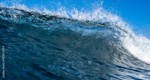 Wave splash in the sea