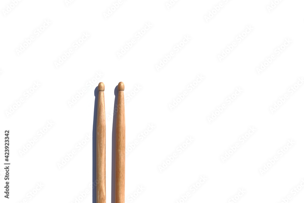 Drum sticks on white background Drum sticks on white background
