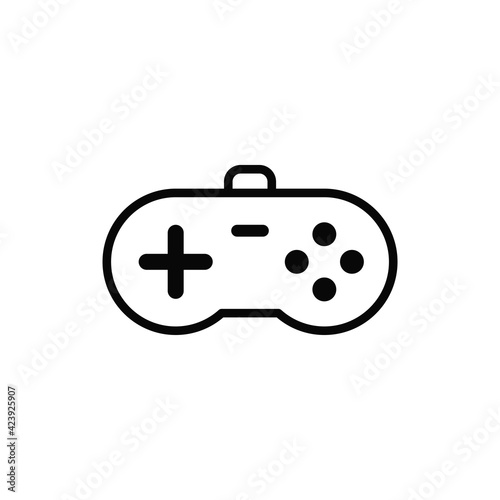 Game controller icon vector. Joystick sign
