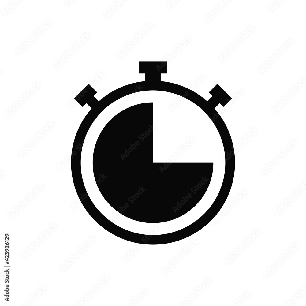 Stopwatch icon vector. Timer sign Stopwatch icon vector. Timer sign