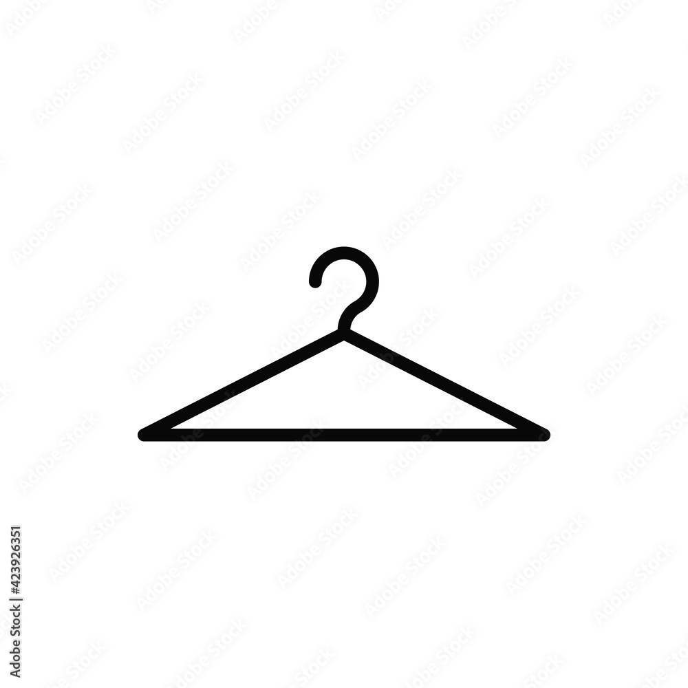 Hanger icon vector. Clothes hanger sign Hanger icon vector. Clothes hanger sign