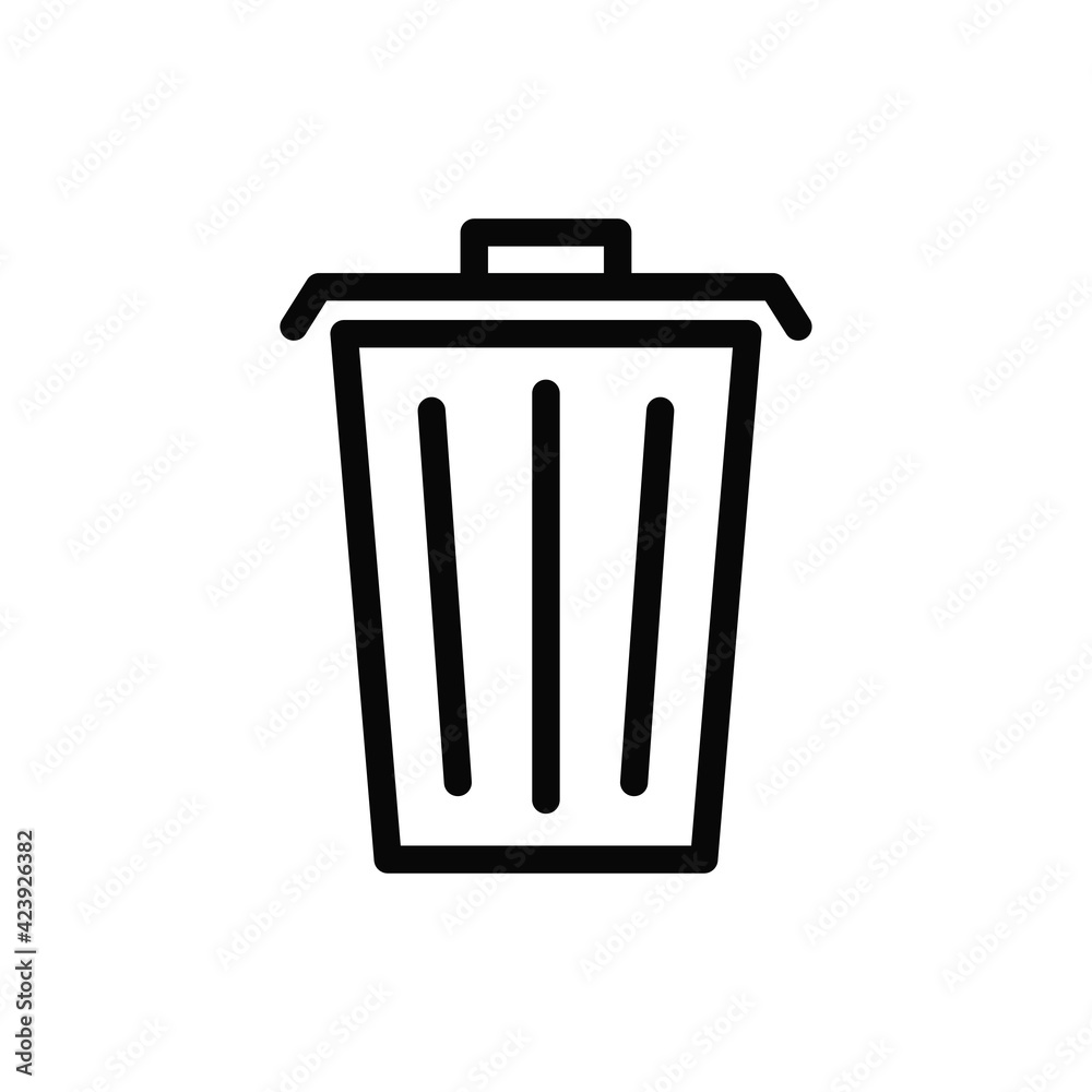 Trash can icon vector. Delete sign Trash can icon vector. Delete sign