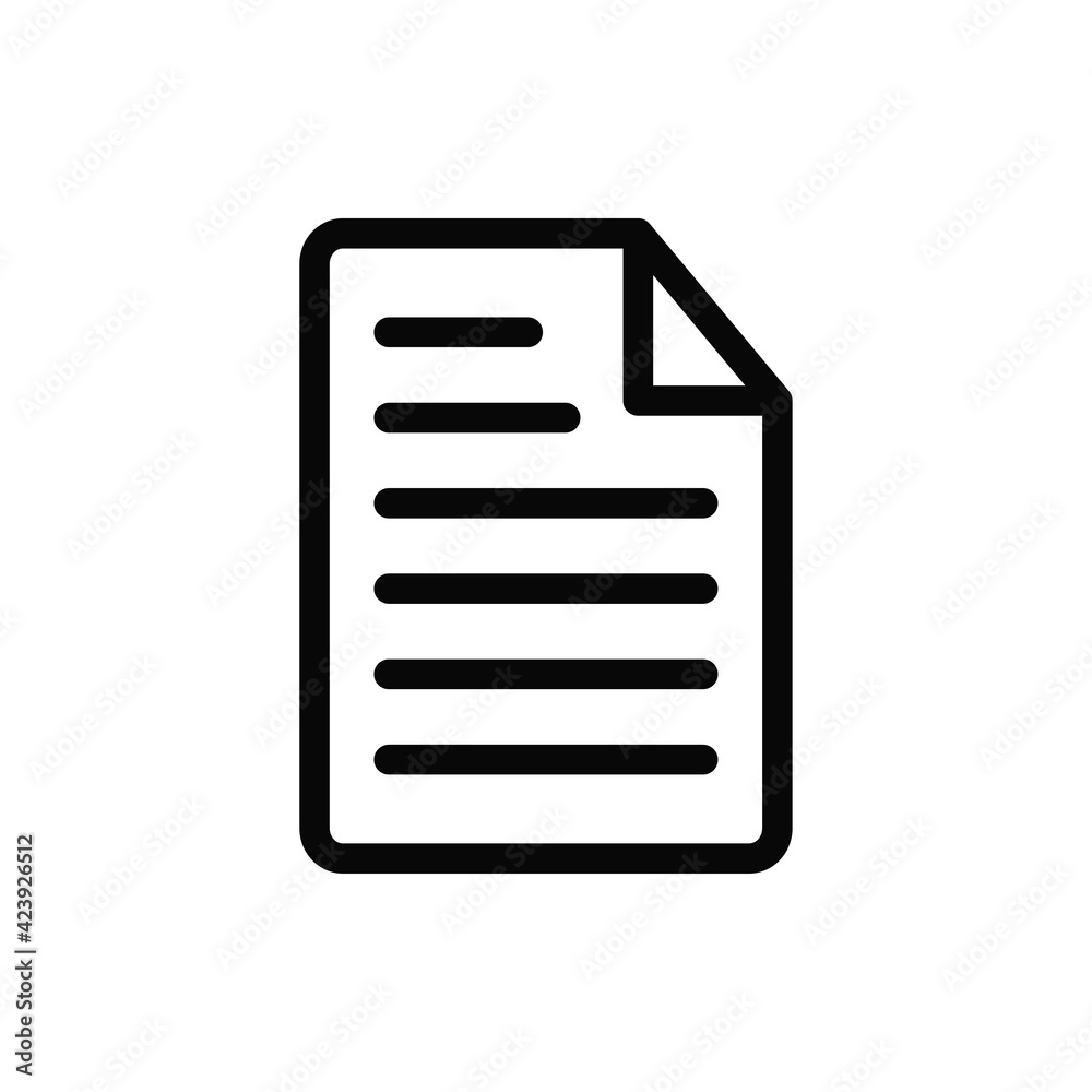 Document icon vector. File sign Document icon vector. File sign