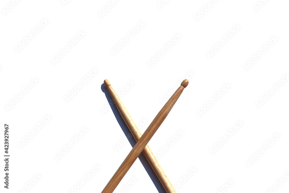 Drum sticks on white background Drum sticks on white background