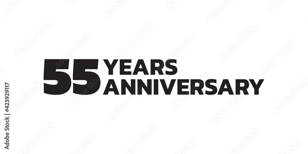 5 year anniversary logo design. 5th birthday celebration icon or badge. Vector illustration.