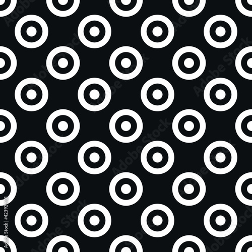 Seamless vector pattern with circles  ovals  shapes  lines. Minimalistic design