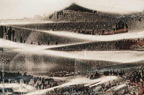 Glue residue on the shiny sticker