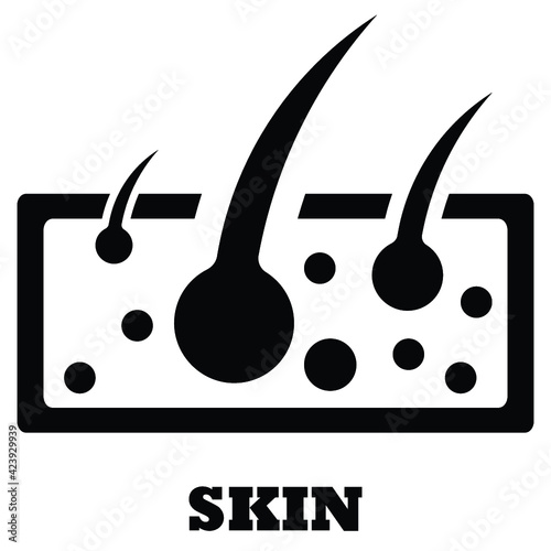 skin icon design vector graphic