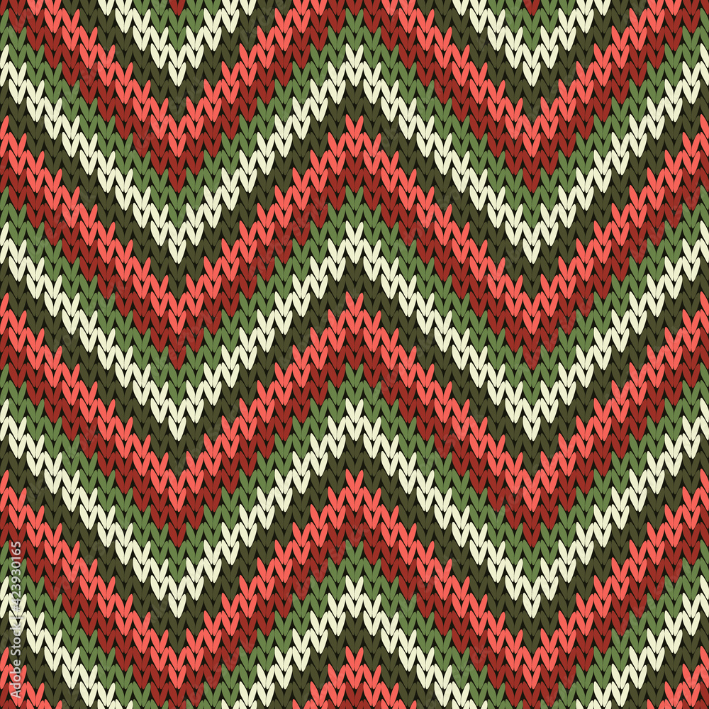 Chunky zigzag chevron stripes christmas knit Chunky zigzag chevron stripes christmas knit