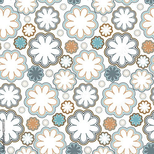 Seamless pattern with flowers