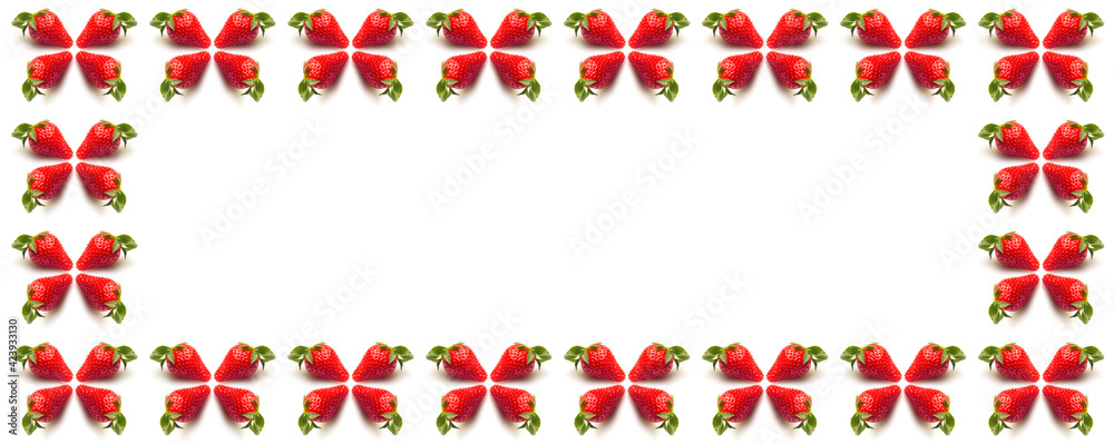 Two strawberries close up on white background Two strawberries close up on white background