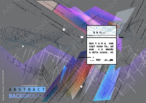 Abstract geometric background, combination of different geometric shapes
