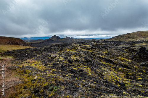 Leirhnjukur volcanic area and cold lava (Lake Myvatn - Krafla), Iceland, Europe