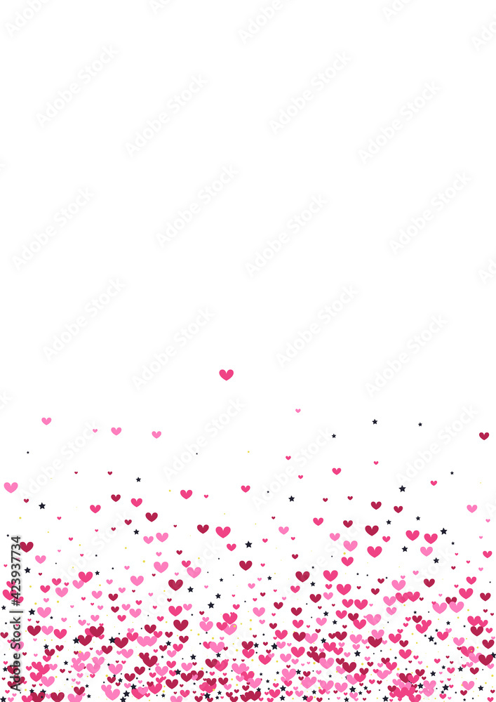 Pink Cover Heart Frame. Rose Romance Illustration. Star Burst Background. Purple Circle Vector. Spray Texture.