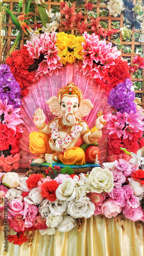 Hindu God Ganesha idol, Ganpati festival 
