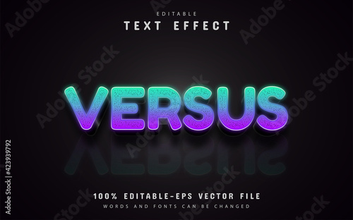 Versus gradient text effect