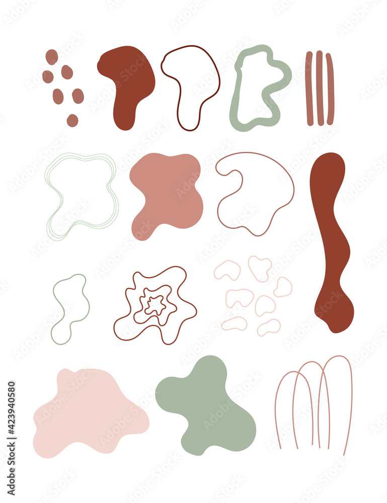 Simple abstract shapes forms vector illustration