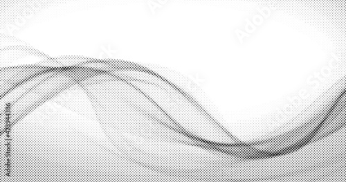 Wallpaper Mural Abstract wave element. Stylized halftone line art pattern background. Data visualization dynamic wave pattern vector.  Torontodigital.ca