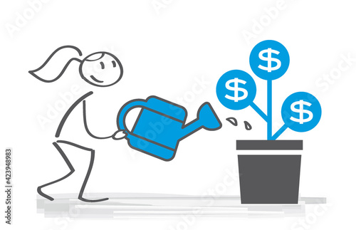 Investment vector illustration concept - Invest your money to get income