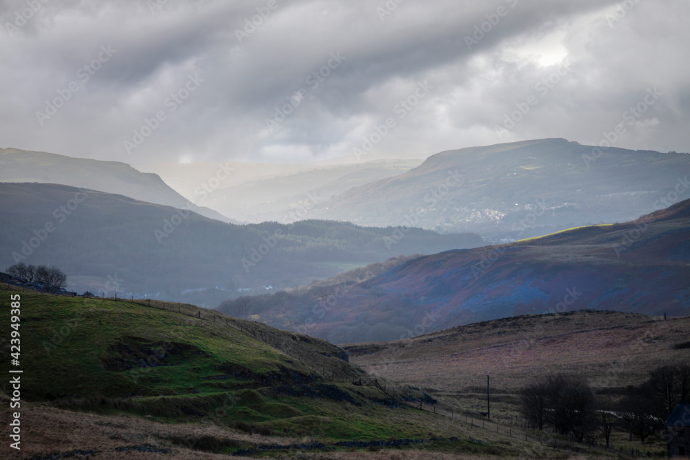 Obraz premium A valley view in South Wales.