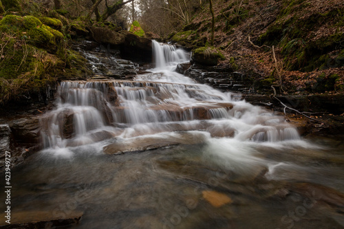 Melincourt Brook waterfall.