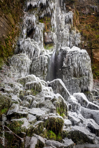 Frozen waterfall.